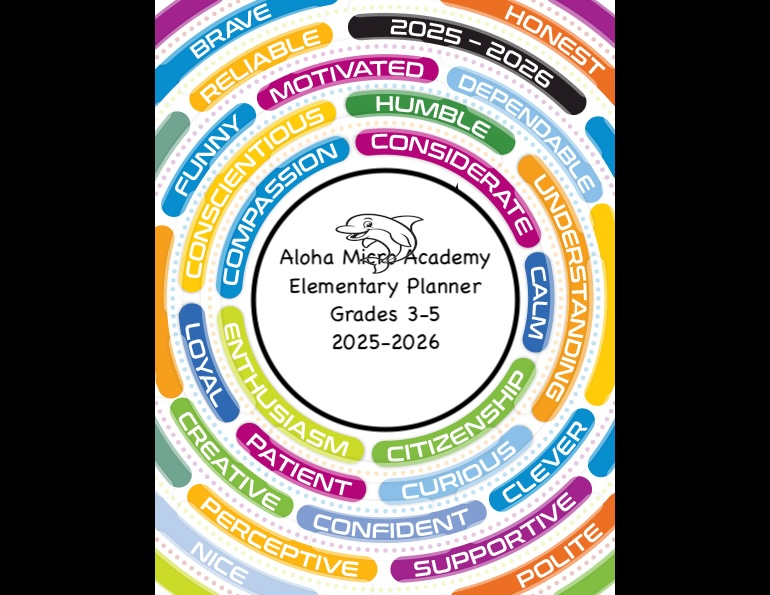 Aloha Micro Academy Custom School Planners for Fall 2025-2026