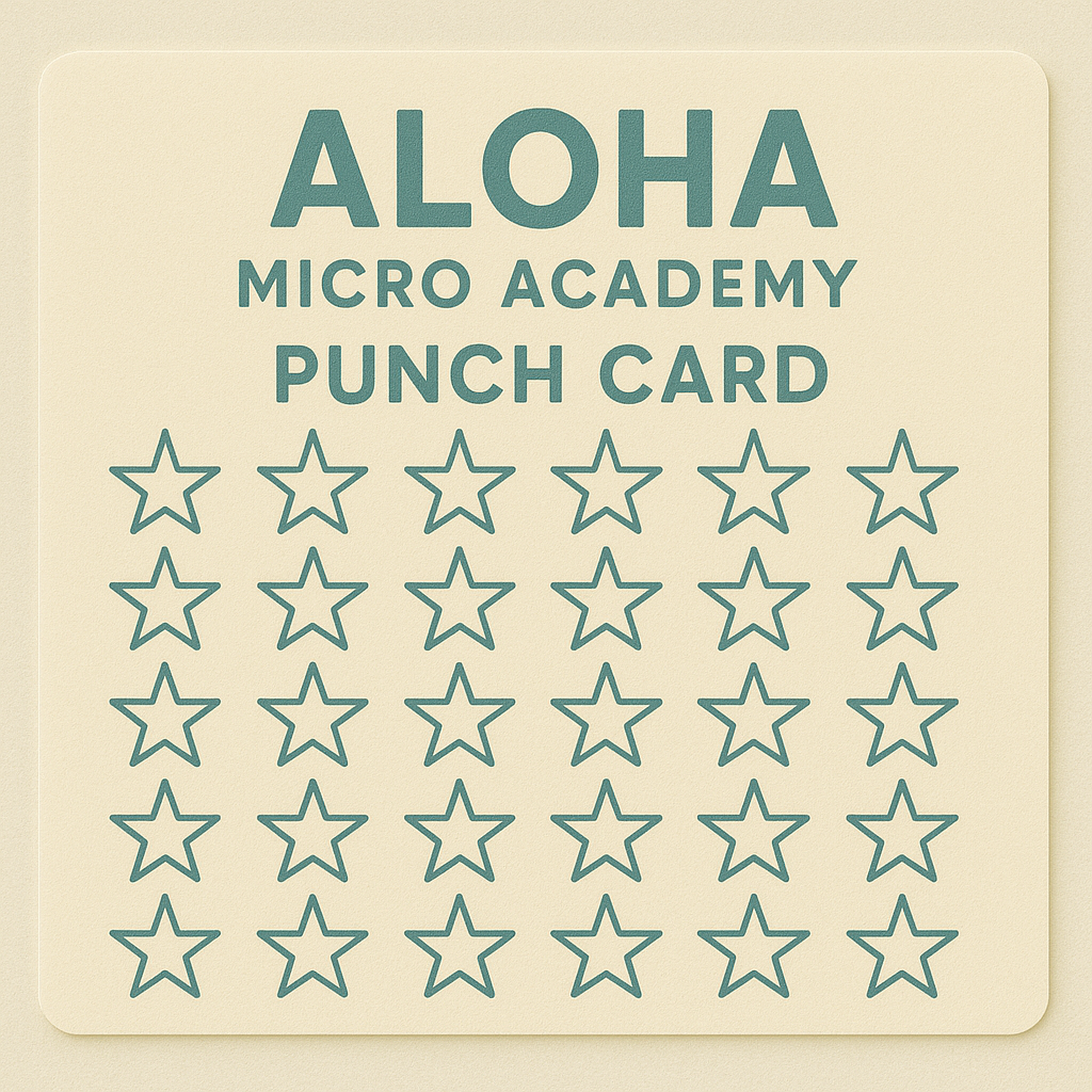 Student Drop-in Punch Card