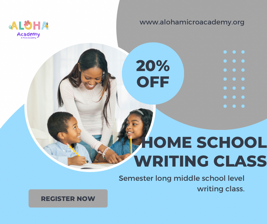 Homeschool Middle School Writing Class Gr 6-7