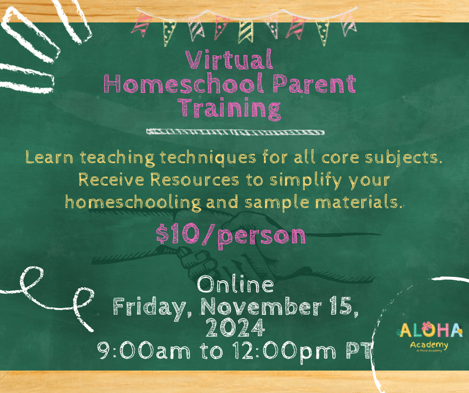 Virtual Homeschool Parent Training