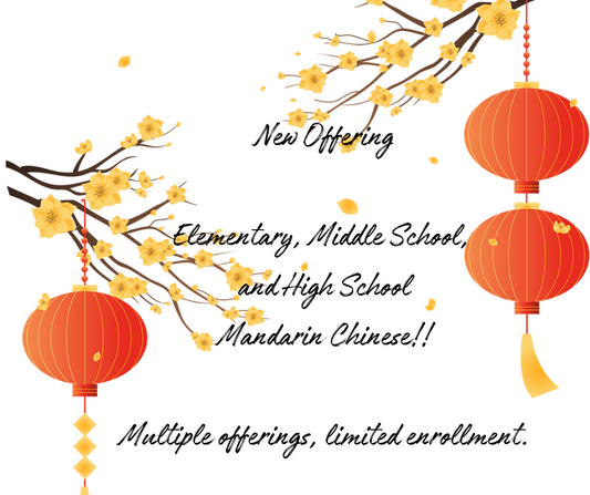 Elementary Mandarin Classes December 2024- June 2025